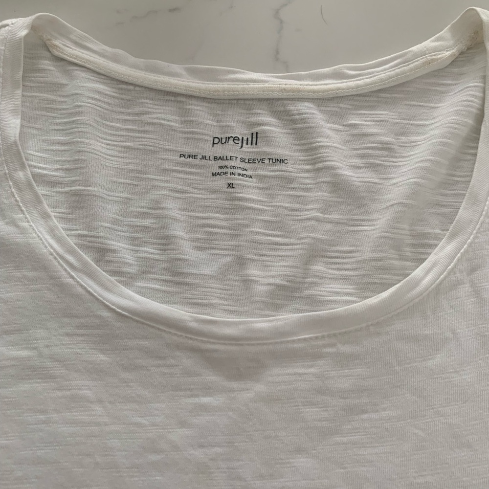 PURE JILL XL BALLET SLEEVE TUNIC
100% COTTON ombré White Blue Tee New no tag - Picture 2 of 9